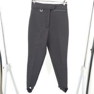 Vintage Fera International Ski Pants Women's 4R Wool Nylon Stirrups Black